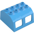 Duplo Mittelblau Passagier Cabin für Zug (13530)