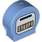 Duplo Medium Blue Round Sign with Fuel Pump Gauge with Round Sides (41970 / 89893)