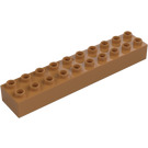 Duplo Medium Dark Flesh Brick 2 x 10 (2291)