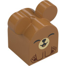 Duplo Beige Moyennement Foncé Brique 2 x 2 Incurvé avec Oreilles et Teddy Ours (105424)