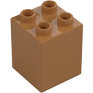 Duplo Medium Dark Flesh Brick 2 x 2 x 2 (31110)