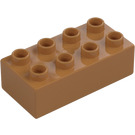 Duplo Medium Dark Flesh Brick 2 x 4 (3011 / 31459)