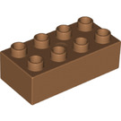 Duplo Medium Dark Flesh Brick 2 x 4 (3011 / 31459)