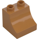 Duplo Medium Dark Flesh Brick with Curve 2 x 2 x 1.5 (11169)