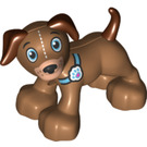 Duplo Mittleres dunkles Fleisch Hund mit Paw-Print Harness (26130)