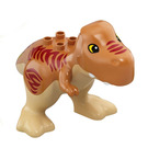 Duplo Medium donker vleeskleurig Tyrannosaurus Rex met Rood Strepen (36327)