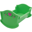 Duplo Medium Green Cradle with Heart & Roses on both ends Sticker (4908)