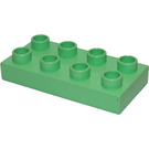 Duplo Medium Green Plate 2 x 4 (4538 / 40666)