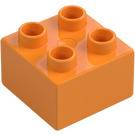 Duplo Medium Orange Brick 2 x 2 (3437 / 89461)