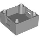 Duplo Gris piedra medio Caja con Asa 4 x 4 x 1.5 (18016 / 47423)