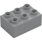 Duplo Gris piedra medio Ladrillo 2 x 3 (87084)