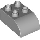 Duplo Medium Stone Gray Brick 2 x 3 with Curved Top (2302)