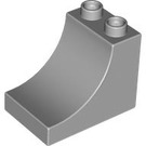 Duplo Medium Stone Gray Brick 2 x 3 x 2 with Curved Ramp (2301)