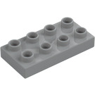 Duplo Střední kamenná šedá Deska 2 x 4 (4538 / 40666)