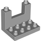 Duplo Gris piedra medio Placa con Pistola Slit 3 x 4 x 2 (51698)