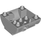 Duplo Medium Stone Gray Tank Bottom 4 x 4 x 1.5 (59559)