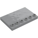 Duplo Medium Stone Gray Tile 4 x 6 with Studs on Edge (31465)