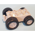 Duplo Medium Stone Gray Tractor Wheel Base 2 x 4 (99050)