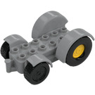 Duplo Medium Stone Gray Tractor with Yellow Wheels (15320 / 24912)