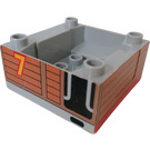 Duplo Gris piedra medio Tren Compartment 4 x 4 x 1.5 con Asiento con "7" (51547 / 52848)