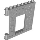 Duplo Medium Stone Gray Wall 1 x 8 x 6 Door+brick,right (51695)