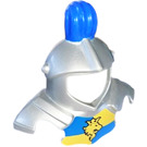 Duplo Silbermetallic Helm mit Blau Feder (51728 / 51768)