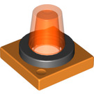 Duplo Orange 2 x 2 Flashlight Base with transparent orange light (40867 / 41195)