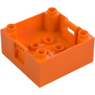 Duplo Orange Box with Handle 4 x 4 x 1.5 (18016 / 47423)