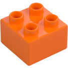 Duplo Pomarańczowy Cegła 2 x 2 (3437 / 89461)