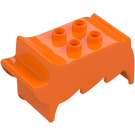 Duplo Orange Design Brick Hair (4997)