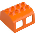 Duplo Orange Passagerare Cabin för Tåg (13530)