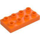 Duplo Oranje Plaat 2 x 4 (4538 / 40666)