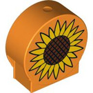 Duplo Oranje Ronde Sign met Sunflower met ronde zijkanten (41970 / 84614)