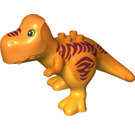 Duplo Oranje Tyrannosaurus Rex met Dark Oranje Strepen (36327)