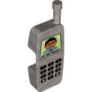 Duplo Pearl Light Gray Mobile Phone with Angry Man (14039 / 53296)