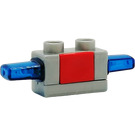 Duplo Pearl Light Gray Siren Brick with Red Button and Blue Lights (51273)