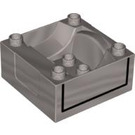 Duplo Grigio perlato chiaro Treno Compartment 4 x 4 x 1.5 con Sedile con Spencers Tender (51547 / 98456)