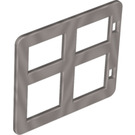 Duplo Grigio perlato chiaro Finestra 4 x 3 con Bars con pannelli di dimensioni diverse (2206)