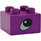 Duplo Purple Brick 2 x 2 with Eye (3437 / 45166)