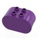 Duplo Purple Brick 2 x 4 x 2 with Rounded Ends (6448)