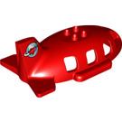 Duplo Red Airplane Top 6 x 12 x 3 with Airplane logo  (18721 / 19010)