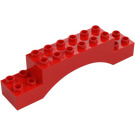 Duplo Czerwony Łuk Cegła 2 x 10 x 2 (51704)