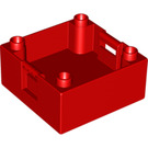 Duplo rouge Boîte avec Manipuler 4 x 4 x 1.5 (18016 / 47423)