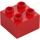 Duplo Czerwony Cegła 2 x 2 (3437 / 89461)