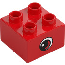 Duplo Red Brick 2 x 2 with Eye (10517 / 10518)