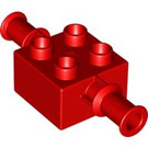 Duplo Red Brick 2 x 2 with St. At Sides (40637)