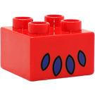 Duplo Red Brick 2 x 2 with Toes (3437 / 45195)