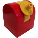 Duplo Red Brick 2 x 2 x 2 Curved Top with Yellow Propeller Holder (76191)