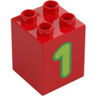 Duplo Rosso Mattoncino 2 x 2 x 2 con 1 (11939 / 31110)