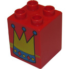 Duplo Red Brick 2 x 2 x 2 with Crown (31110)